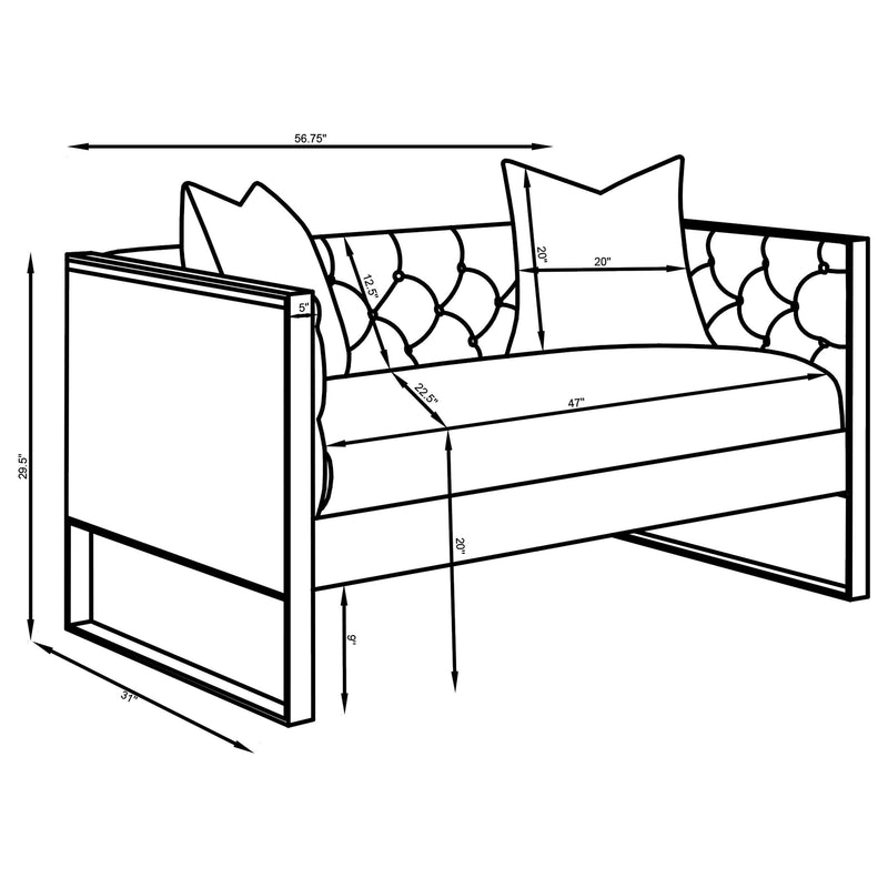 Eastbrook Velvet Upholstered Tufted Loveseat