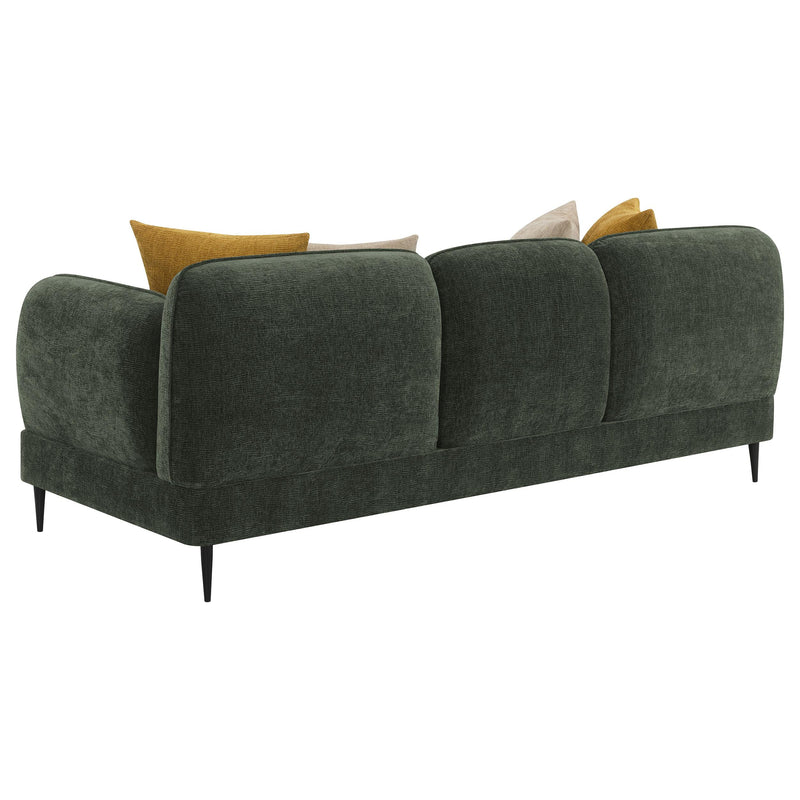 Jade Chenille Upholstered Modern Track Arm Sofa