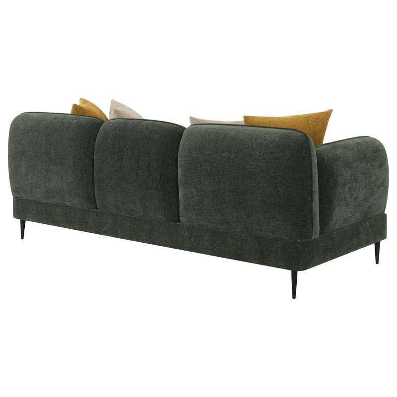 Jade Chenille Upholstered Modern Track Arm Sofa