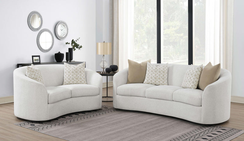 Rainn 2-piece Boucle Upholstered Sloped Arm Sofa Set