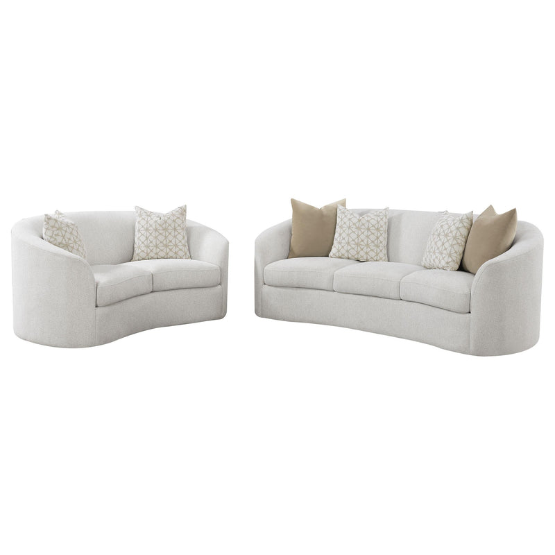 Rainn 2-piece Boucle Upholstered Sloped Arm Sofa Set