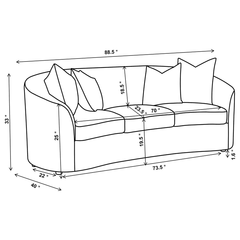 Rainn 2-piece Boucle Upholstered Sloped Arm Sofa Set