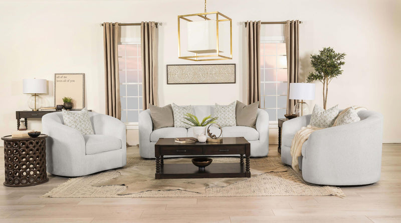 Rainn 3-piece Boucle Upholstered Sloped Arm Sofa Set