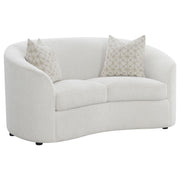 Rainn 3-piece Boucle Upholstered Sloped Arm Sofa Set Latte - detail 6