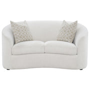 Rainn 3-piece Boucle Upholstered Sloped Arm Sofa Set Latte - detail 7