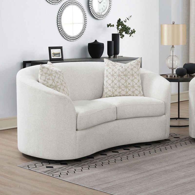 Rainn Boucle Upholstered Sloped Arm Loveseat
