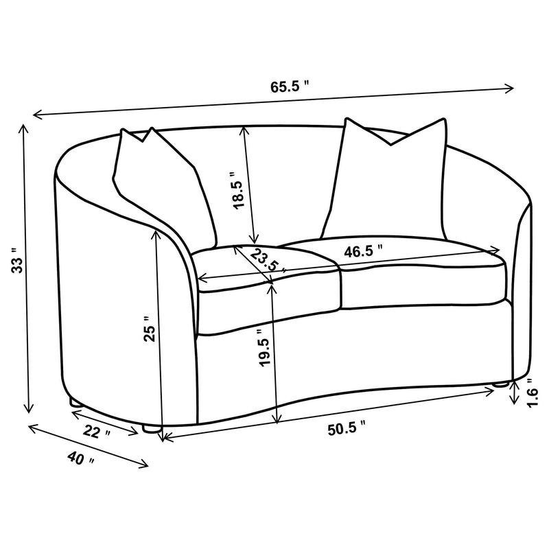 Rainn Boucle Upholstered Sloped Arm Loveseat