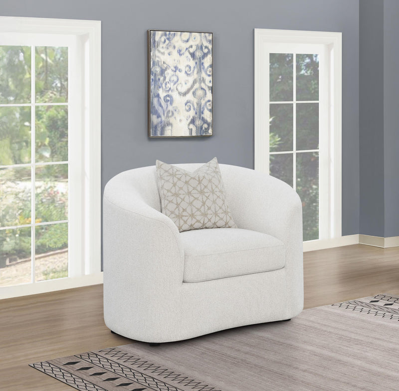 Rainn Boucle Upholstered Sloped Arm Accent Chair