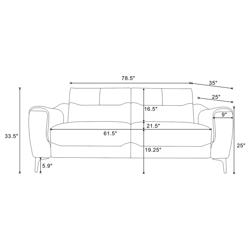 Nolan Upholstered Sloped Track Arm Sofa
