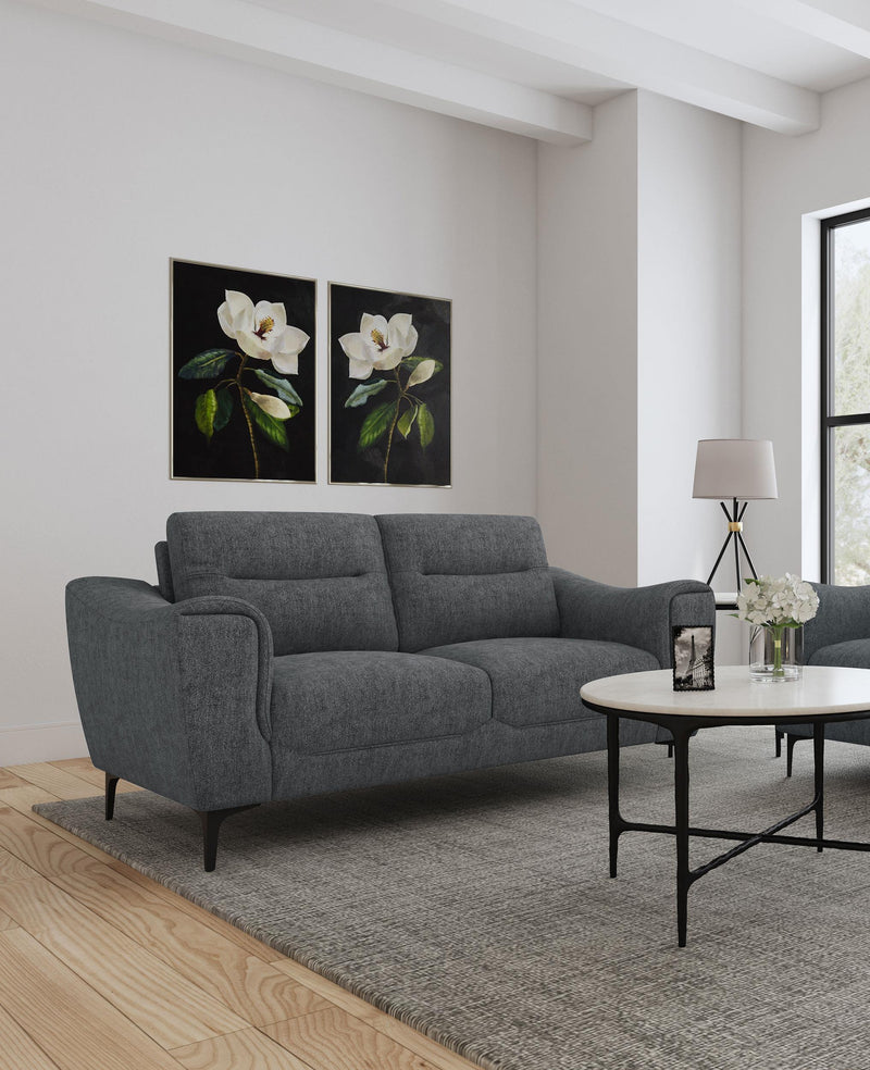 Nolan Upholstered Sloped Track Arm Loveseat