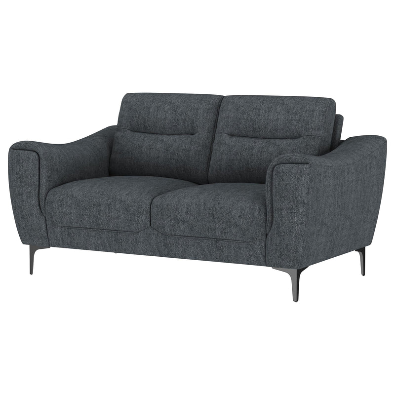 Nolan Upholstered Sloped Track Arm Loveseat