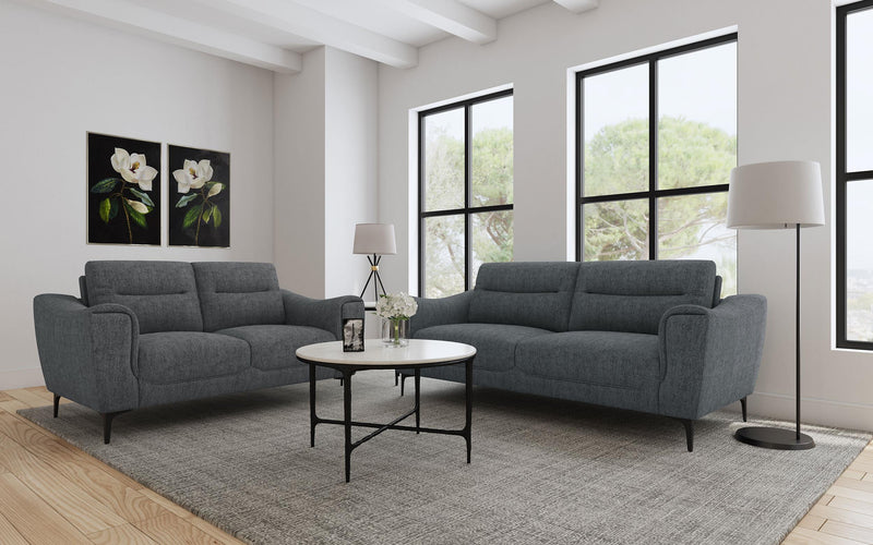 Nolan Upholstered Sloped Track Arm Loveseat