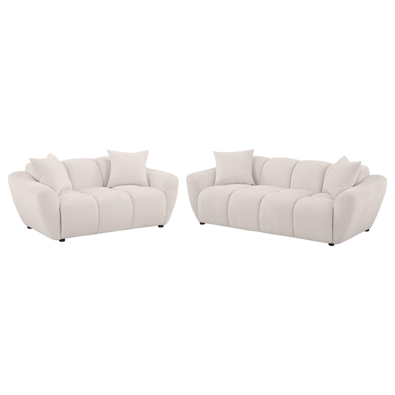 Destino 2-piece Chenille Splayed Arm Sofa Set
