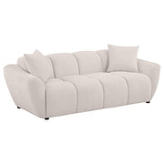 Destino 3-piece Chenille Splayed Arm Sofa Set Greige - detail 3