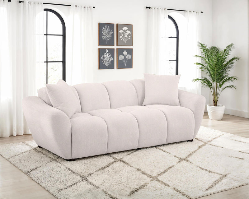 Destino Chenille Upholstered Splayed Arm Sofa