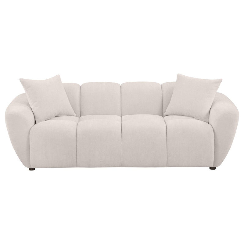 Destino Chenille Upholstered Splayed Arm Sofa
