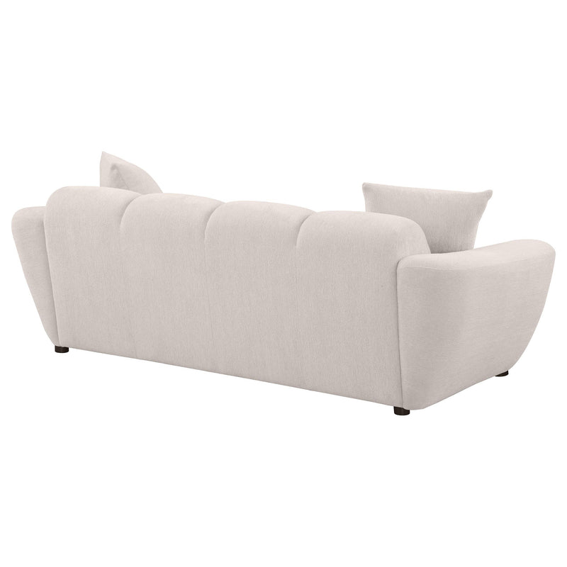 Destino Chenille Upholstered Splayed Arm Sofa
