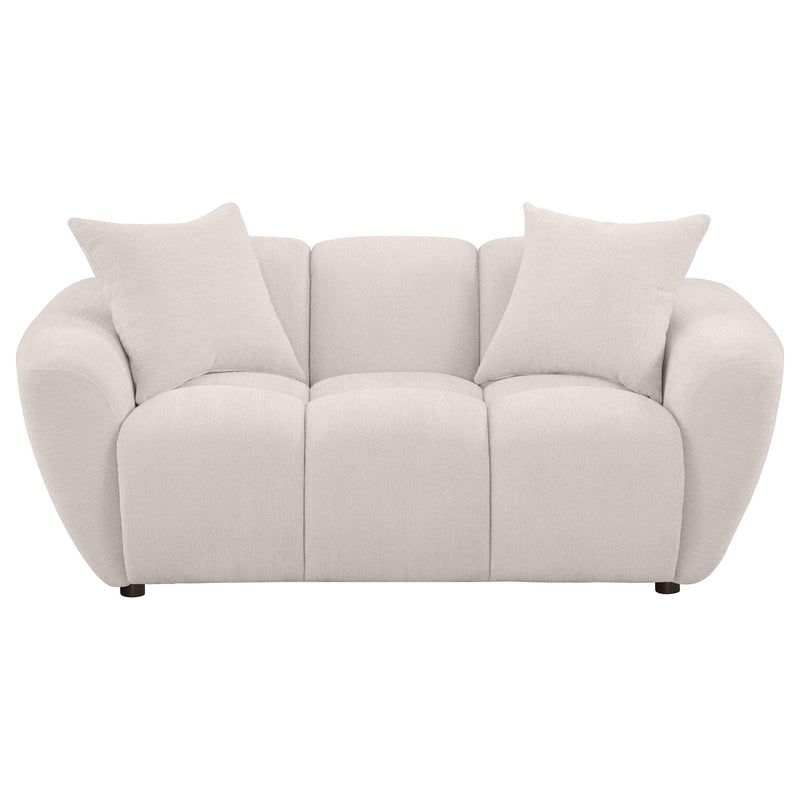 Destino Chenille Upholstered Splayed Arm Loveseat