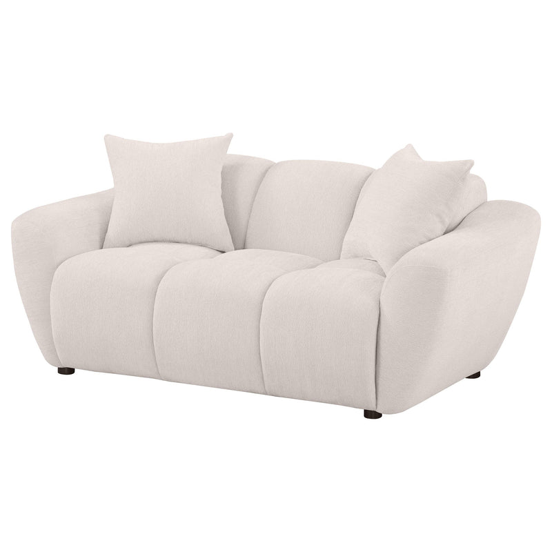 Destino Chenille Upholstered Splayed Arm Loveseat