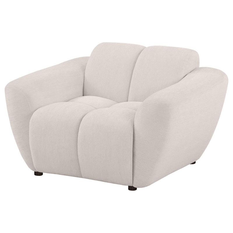 Destino Chenille Upholstered Splayed Arm Accent Chair