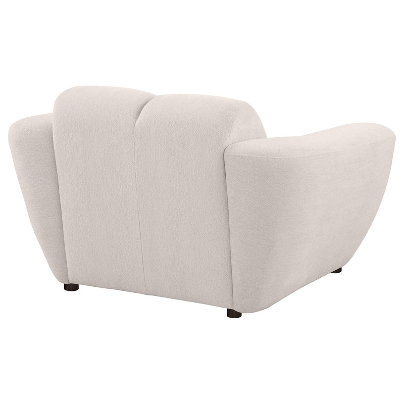 Destino Chenille Upholstered Splayed Arm Accent Chair