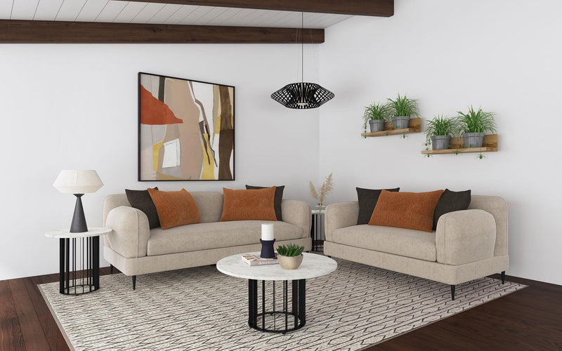Jade 2-piece Chenille Upholstered Sofa Set