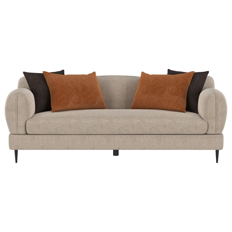 Jade Chenille Upholstered Sculpted Track Arm Sofa