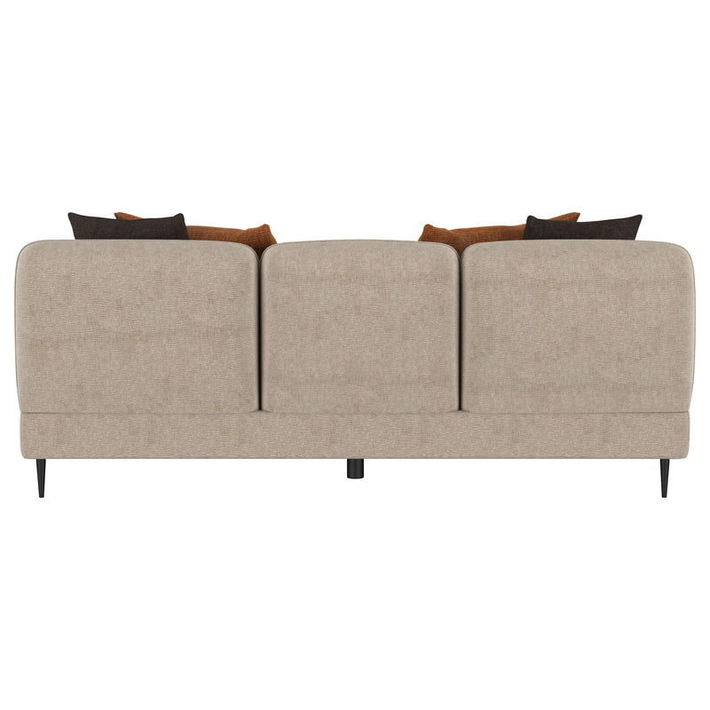 Jade Chenille Upholstered Sculpted Track Arm Sofa