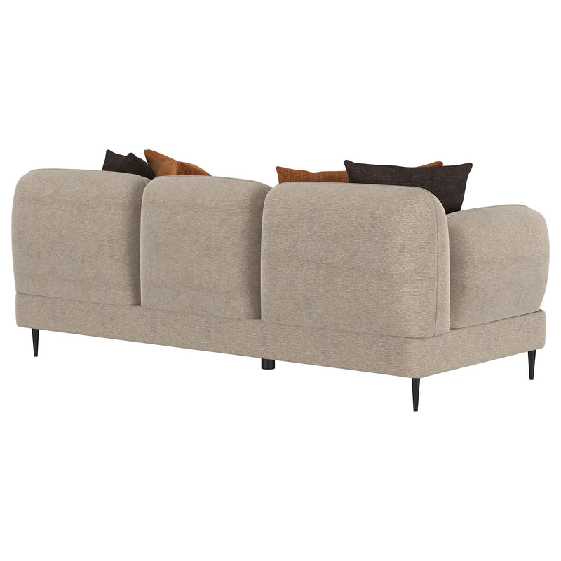 Jade Chenille Upholstered Sculpted Track Arm Sofa