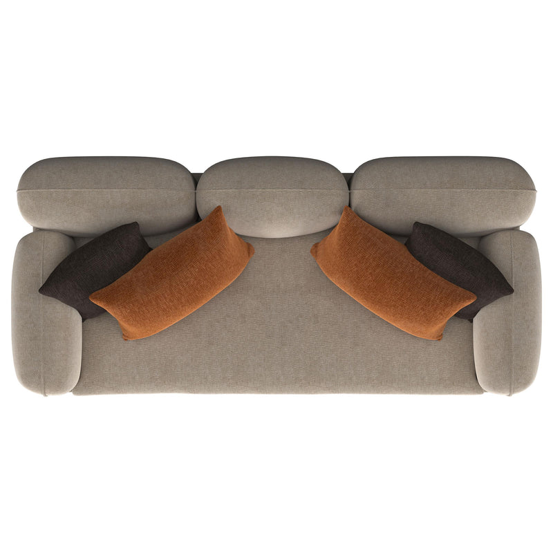 Jade Chenille Upholstered Sculpted Track Arm Sofa