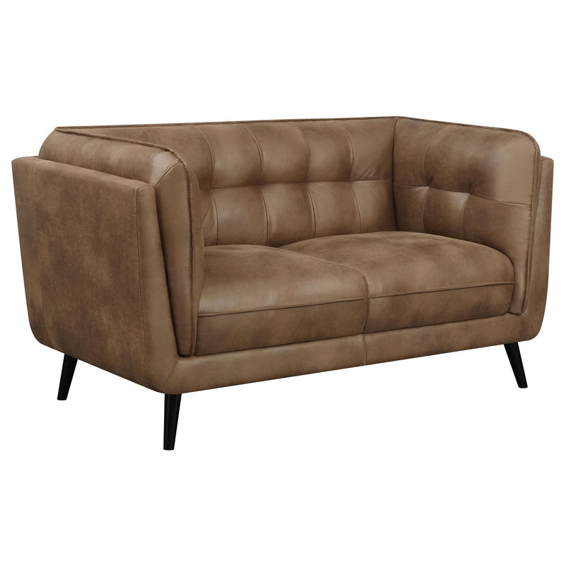 Thatcher Upholstered Tuxedo Arm Tufted Loveseat