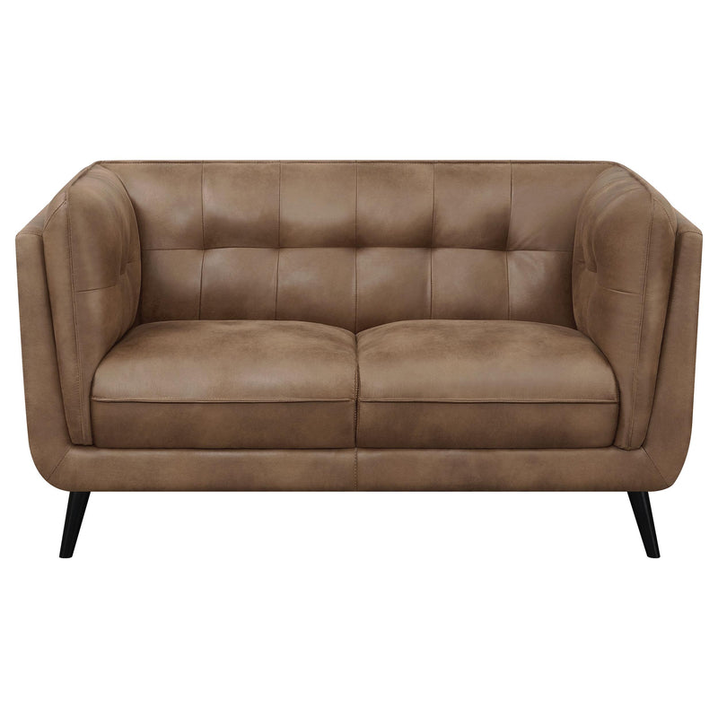 Thatcher Upholstered Tuxedo Arm Tufted Loveseat