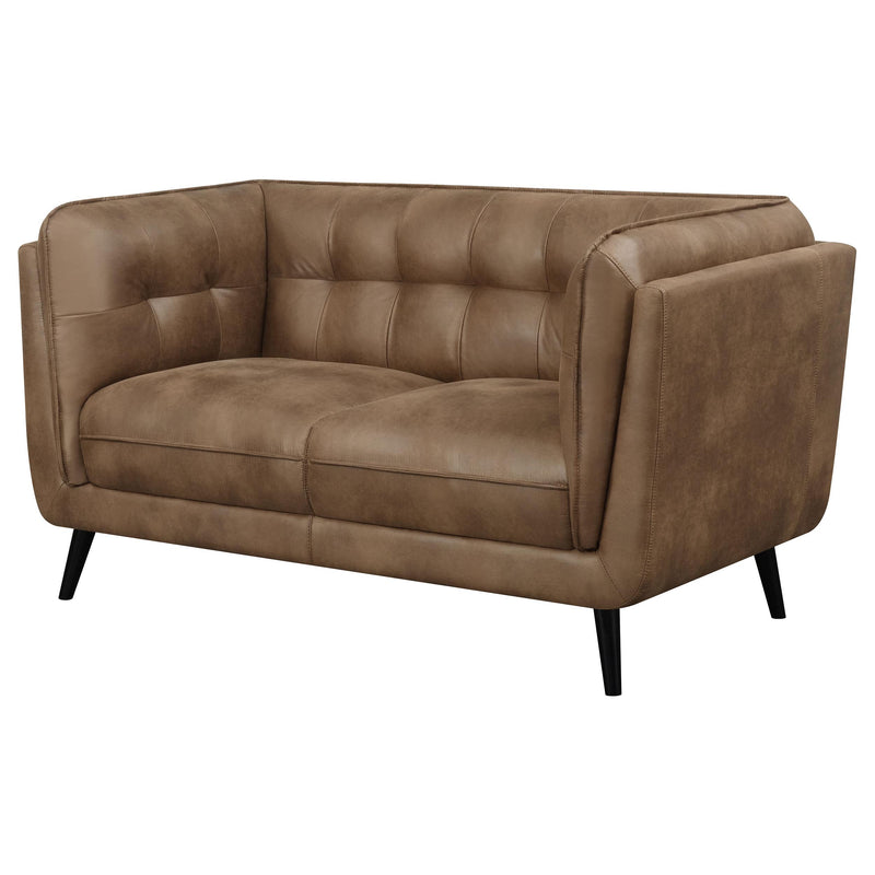 Thatcher Upholstered Tuxedo Arm Tufted Loveseat