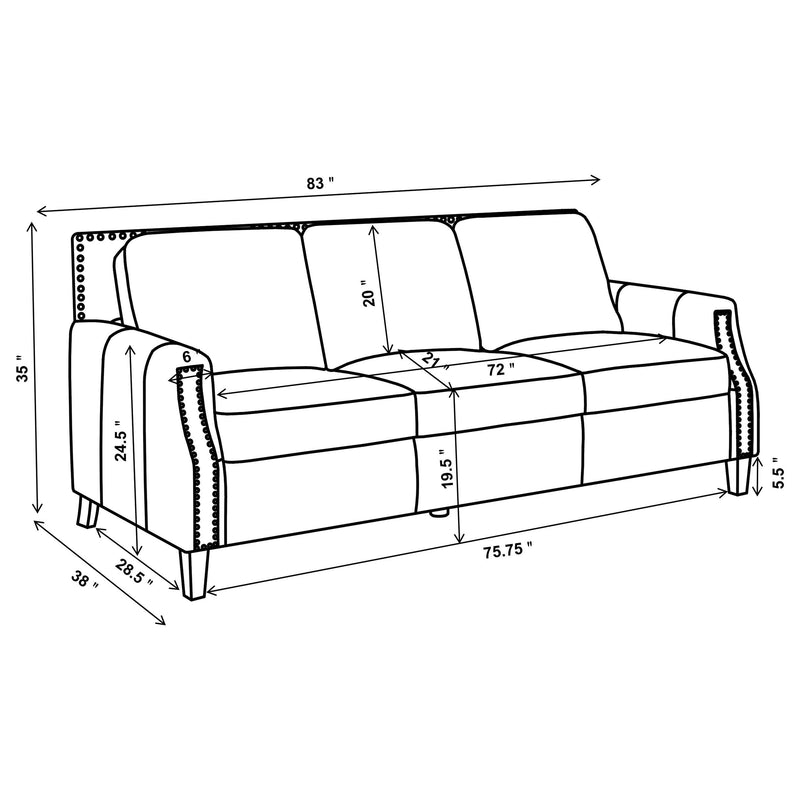 Leaton Upholstered Recessed Arm Sofa