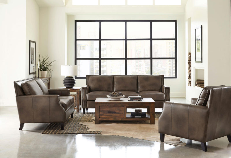 Leaton Upholstered Recessed Arm Accent Chair
