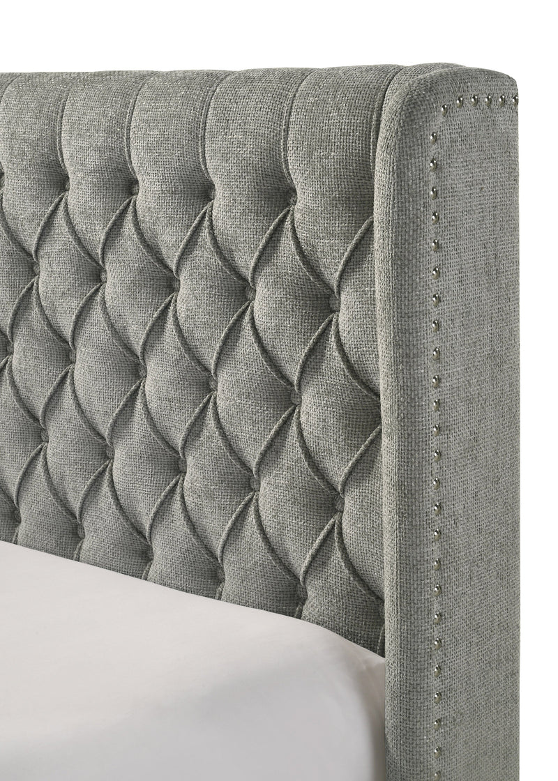 Crownmark Daphne Bed - Light Grey