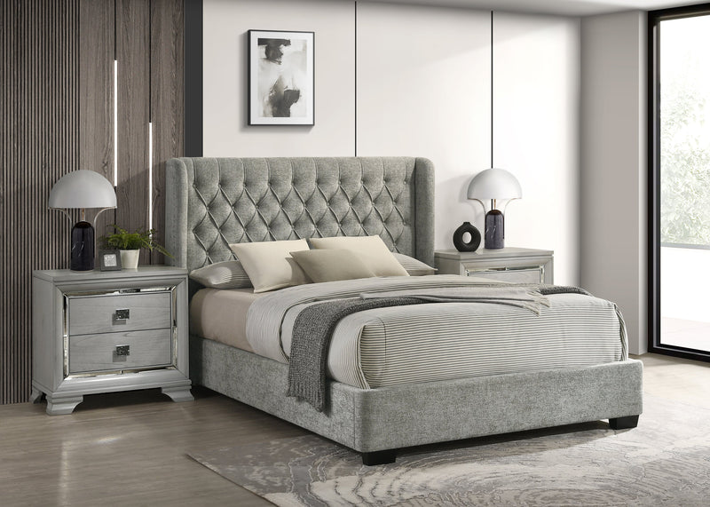 Crownmark Daphne Bed - Light Grey