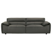 Buxton 2-piece Leather Upholstered Sofa Set Graphite - detail 4