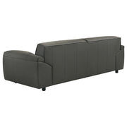 Buxton 2-piece Leather Upholstered Sofa Set Graphite - detail 5