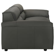 Buxton 2-piece Leather Upholstered Sofa Set Graphite - detail 6