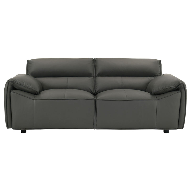 Buxton 2-piece Leather Upholstered Sofa Set Graphite - detail 9
