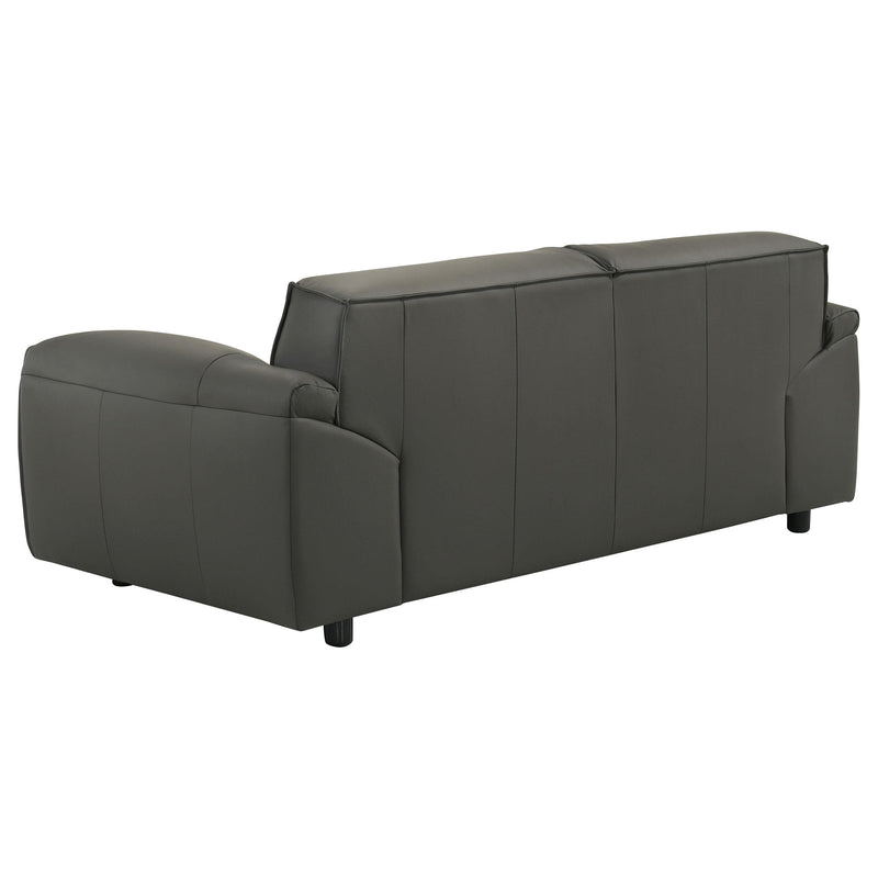 Buxton 2-piece Leather Upholstered Sofa Set Graphite - detail 10