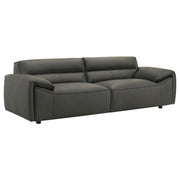 Buxton Top Grain Leather Upholstered Sofa Graphite - alternate view