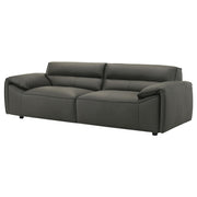 Buxton Top Grain Leather Upholstered Sofa Graphite - detail 4