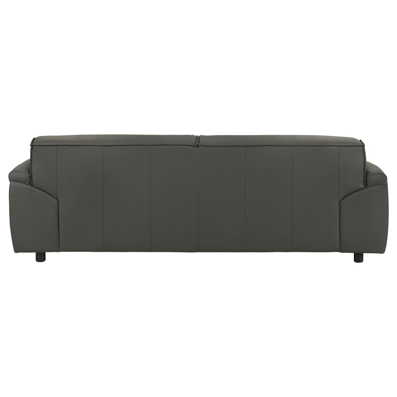 Buxton Top Grain Leather Upholstered Sofa Graphite - detail 7