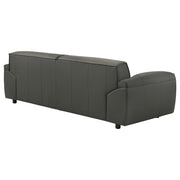 Buxton Top Grain Leather Upholstered Sofa Graphite - detail 8