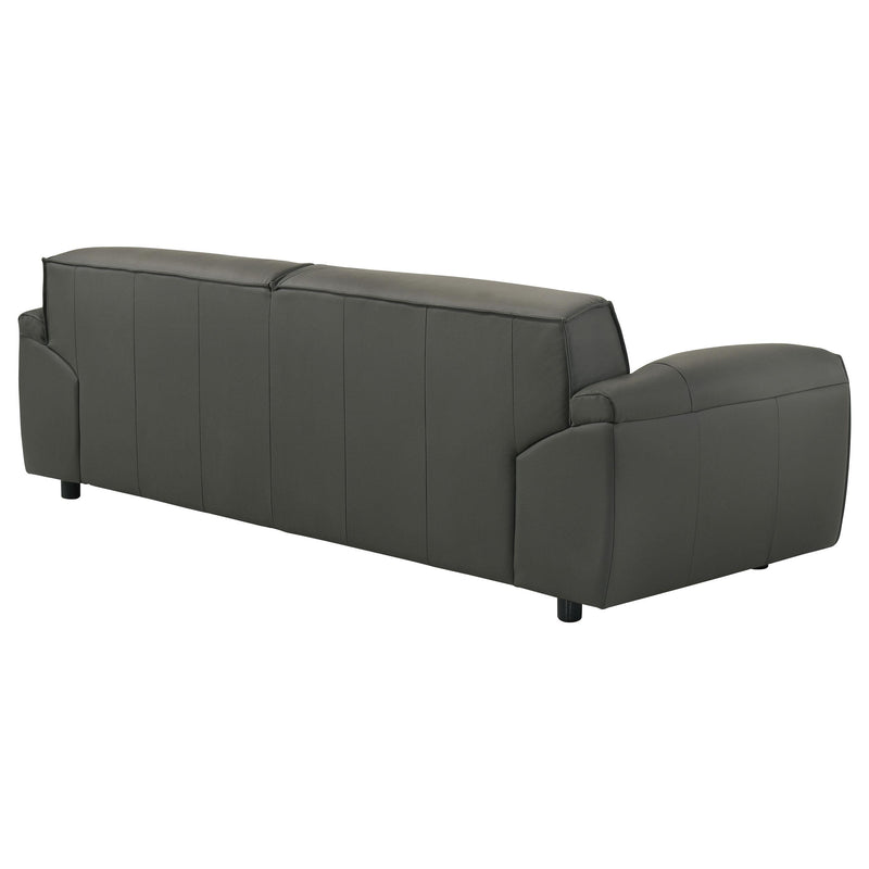 Buxton Top Grain Leather Upholstered Sofa Graphite - detail 8