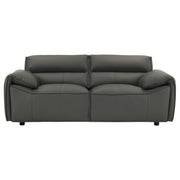 Buxton Top Grain Leather Upholstered Loveseat Graphite - detail 3