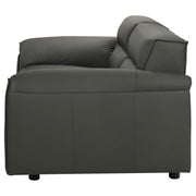 Buxton Top Grain Leather Upholstered Loveseat Graphite - detail 5