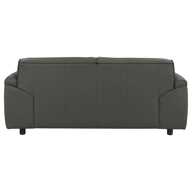 Buxton Top Grain Leather Upholstered Loveseat Graphite - detail 7